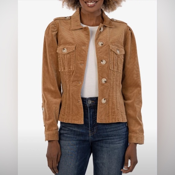 Kut from the Kloth Women's Camel Corduroy Jacket - Picture 7 of 15